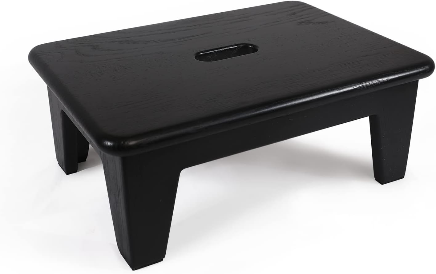 CONSDAN Step Stool for Bed - USA Grown Oak, Wooden Stool for Adults and Seniors, 6.5" High, Non-Slip Mat, No Assembly Needed, Solid Wood, Chocolate Color