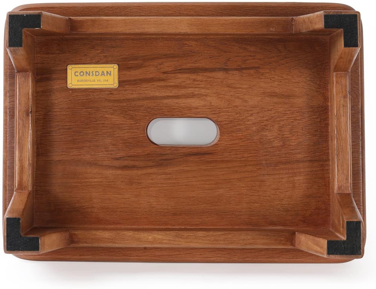 CONSDAN Step Stool for Bed - USA Grown Oak, Wooden Stool for Adults and Seniors, 6.5" High, Non-Slip Mat, No Assembly Needed, Solid Wood, Chocolate Color